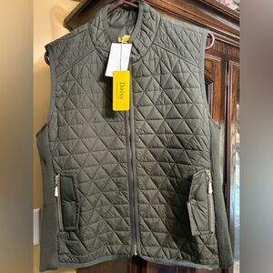 Olive Green Quilted Vest